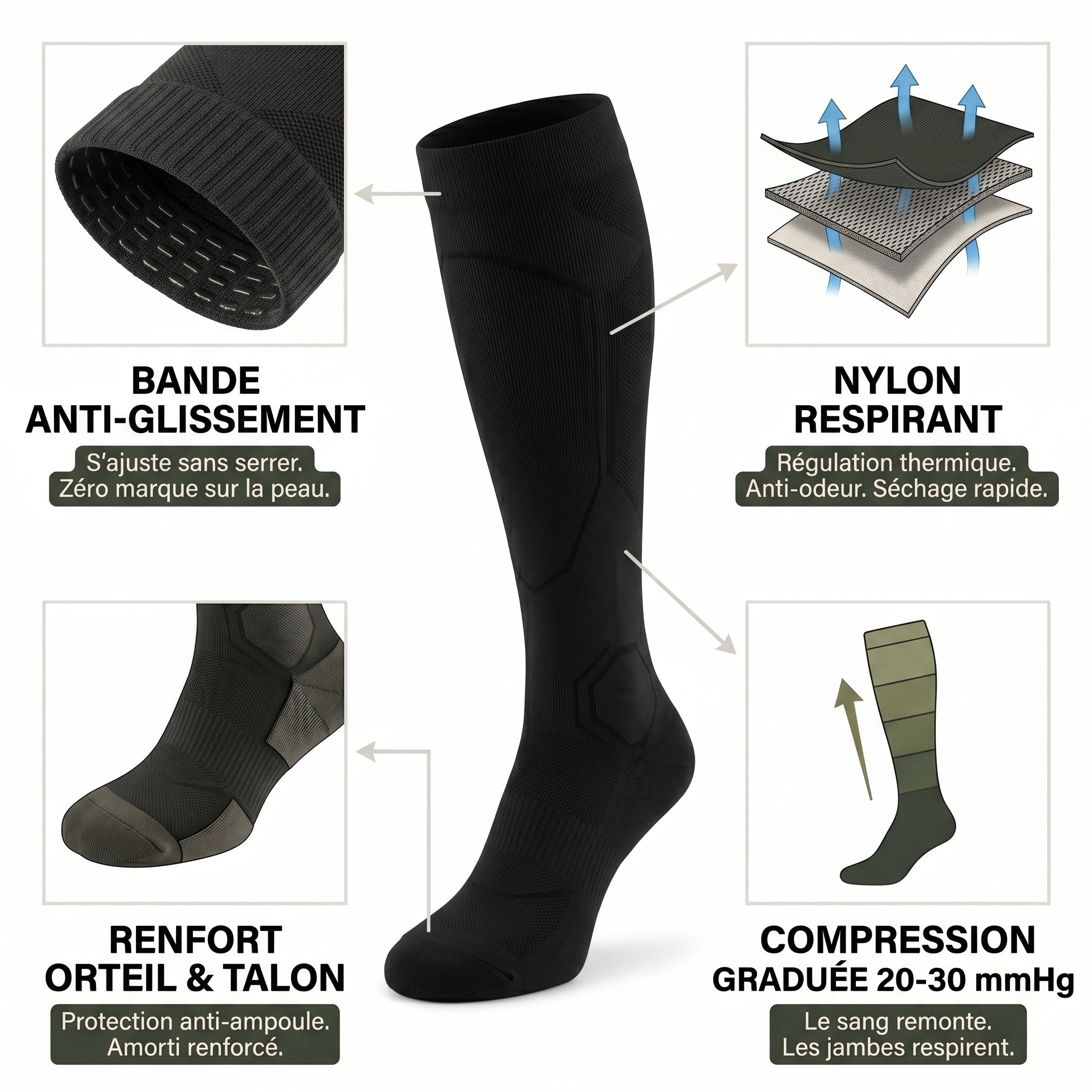 Chaussettes compression BAZE