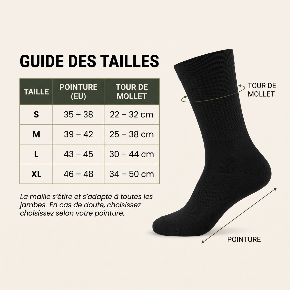 Chaussettes sans élastique baze